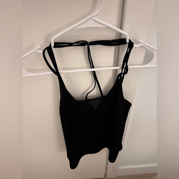 Topshop - Black V Neck Top - Picture 2 of 3